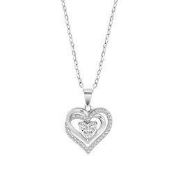 Colier din argint  cu pietre Cubic Zirconia Incolor