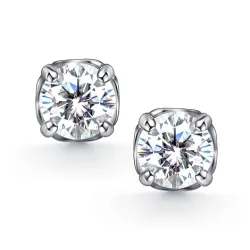 Cercei Pusete din argint cu Moissanite