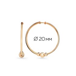 Серьги Конго из красного золота без камней