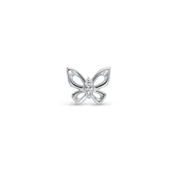 Серьга Одиночная из белого золота с камнями Бриллиант