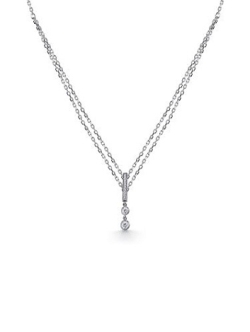 Колье из серебра с камнями Фианит