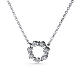 Колье из серебра с камнями Бриллиант