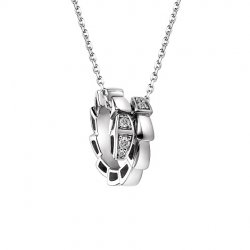 Colier din aur alb cu pietre Diamant