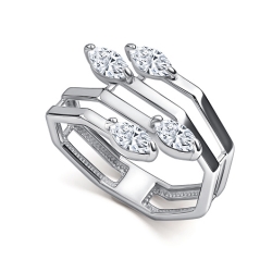 Inel din argint  cu pietre Cubic Zirconia Incolor