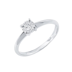 Inel din aur alb cu pietre Diamant