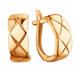 Cercei din aur roșu fără pietre