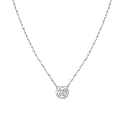 Colier din aur alb cu pietre Diamant