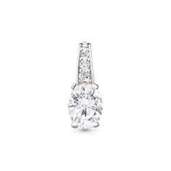 Pandantiv din aur roșu cu Cubic Zirconia Incolor