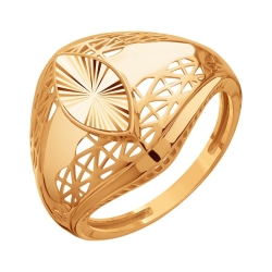 Inel din aur roșu fără pietre