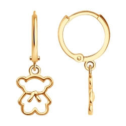 Cercei Creole din aur roșu fără pietre