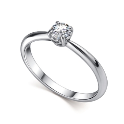 Inel din argint  cu pietre Moissanite