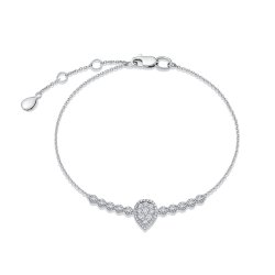 Браслет из белого золота с камнями Бриллиант