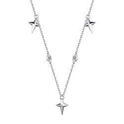 Колье из серебра с камнями Фианит