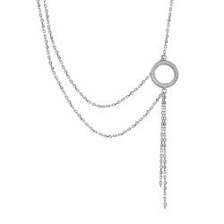 Колье из серебра с камнями Фианит