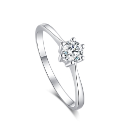 Inel din aur alb cu pietre Diamant