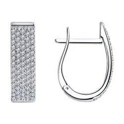 Cercei din aur alb cu Diamant