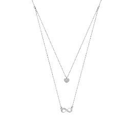 Colier din argint  cu pietre Cubic Zirconia Incolor