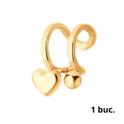 Серьга Одиночная из красного золота без камней