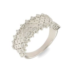 Inel din argint  cu pietre Cubic Zirconia Incolor
