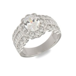 Inel din argint  cu pietre Cubic Zirconia Incolor