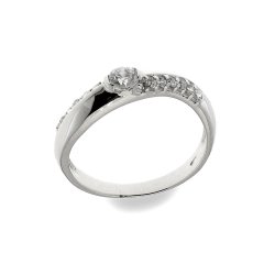 Inel din argint  cu pietre Cubic Zirconia Incolor