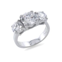 Inel din argint  cu pietre Cubic Zirconia Incolor