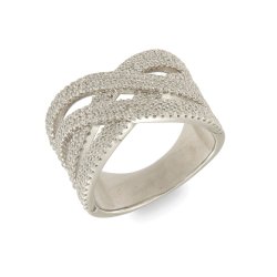 Inel din argint  cu pietre Cubic Zirconia Incolor