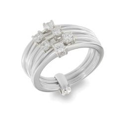Inel din argint  cu pietre Cubic Zirconia Incolor