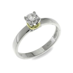 Inel din argint  cu pietre Cubic Zirconia Incolor