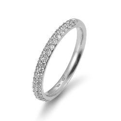 Verighetă din aur alb cu pietre Diamant
