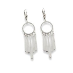 Cercei Suspendați din argint  cu pietre Cubic Zirconia Incolor