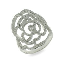 Inel din argint  cu pietre Cubic Zirconia Incolor