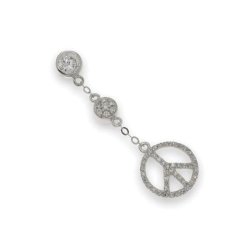 Pandantiv din argint  cu pietre Cubic Zirconia Incolor