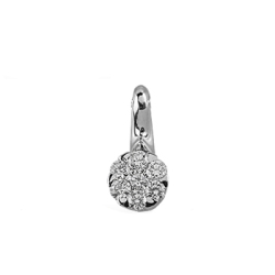 Pandantiv din aur alb cu pietre Diamant
