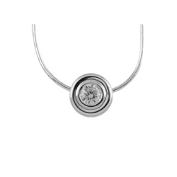 Colier din aur alb cu pietre Diamant