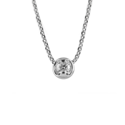 Colier din aur alb cu pietre Diamant