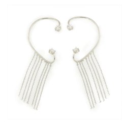 Cercei din argint  cu pietre Cubic Zirconia Incolor