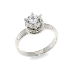 Inel din argint  cu pietre Cubic Zirconia Incolor