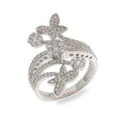 Inel din argint  cu pietre Cubic Zirconia Incolor