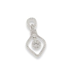 Pandantiv din argint  cu pietre Cubic Zirconia Incolor