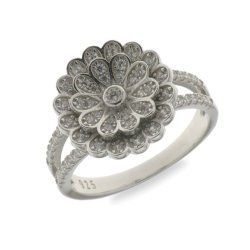 Inel din argint  cu pietre Cubic Zirconia Incolor
