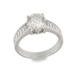 Inel din argint  cu pietre Cubic Zirconia Incolor