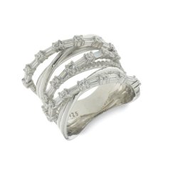 Inel din argint  cu pietre Cubic Zirconia Incolor