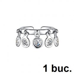 Cercel din argint  cu pietre Cubic Zirconia Incolor