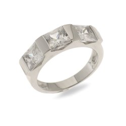 Inel din argint  cu pietre Cubic Zirconia Incolor