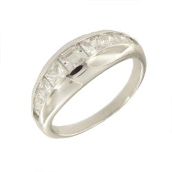 Inel din argint  cu pietre Cubic Zirconia Incolor