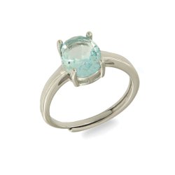 Inel din argint  cu pietre Cubic Zirconia Albastru