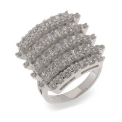 Inel din argint  cu pietre Cubic Zirconia Incolor