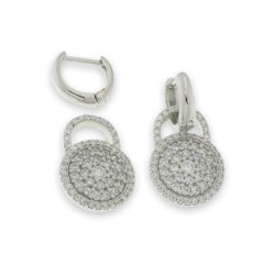 Cercei Suspendați din argint  cu pietre Cubic Zirconia Incolor