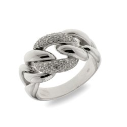 Inel din argint  cu pietre Cubic Zirconia Incolor